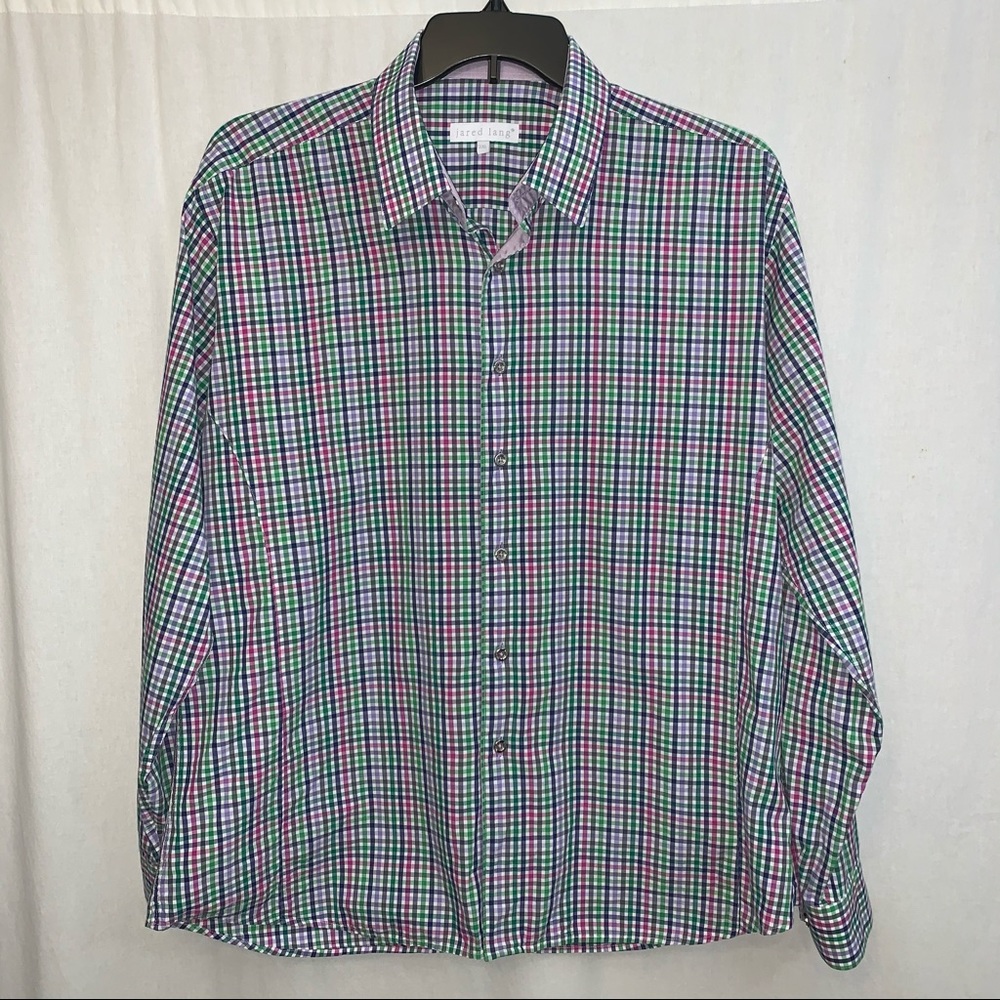 Jared Lang Men’s Multi Color Button‎ Up Shirt 2XL